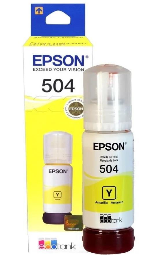 BOTELLA DE TINTA EPSON 504 MAGENTA AMARILLO