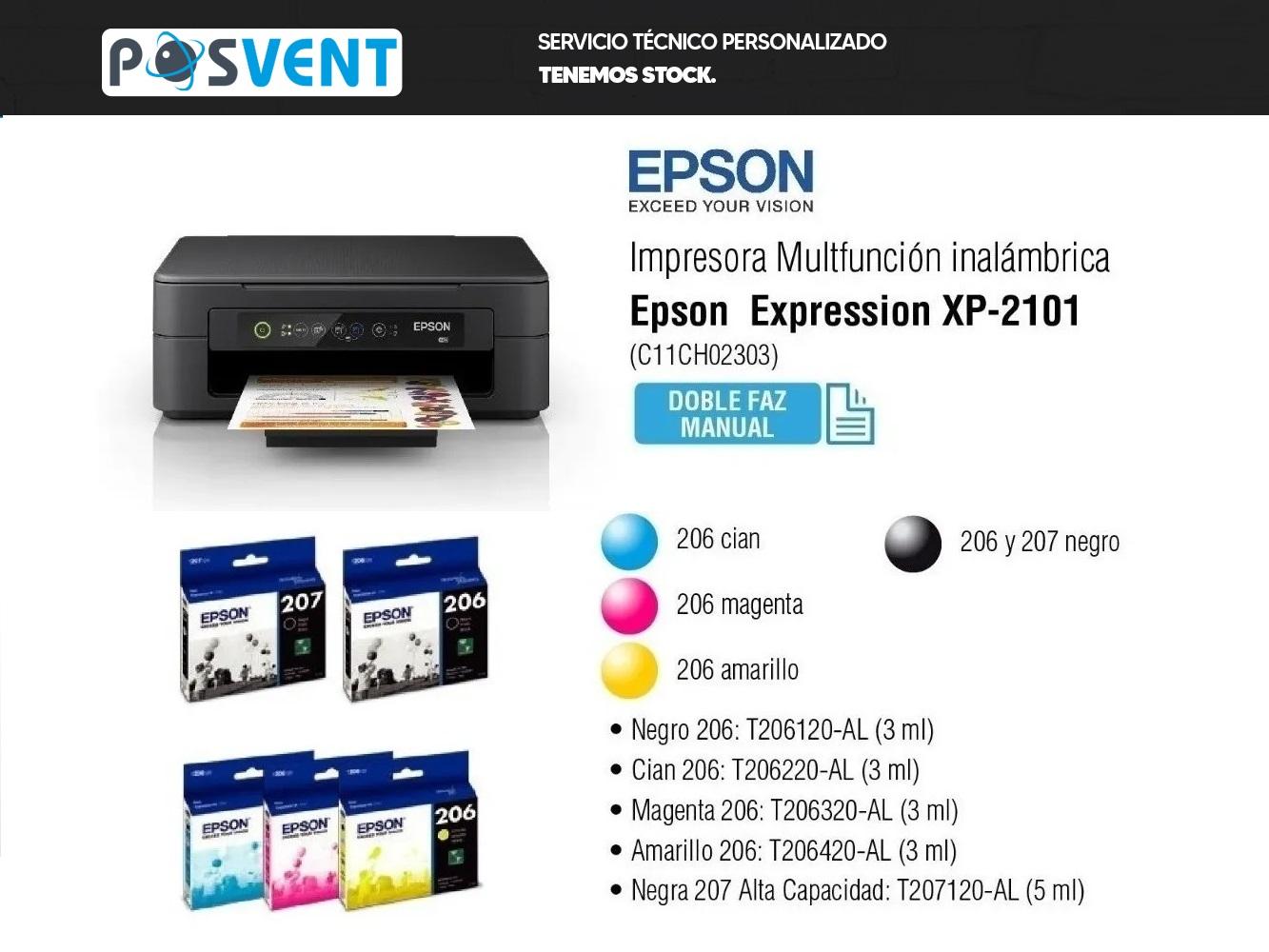 Impresora Multifuncion Color Epson Xp2101 Wifi Copia Escanea