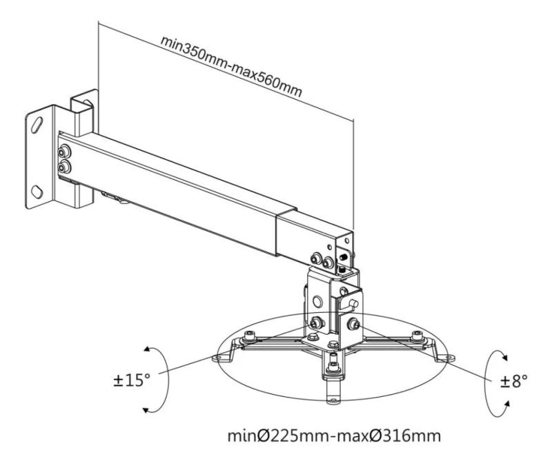 Soporte Intelaid It-11E para Proyector Techo Y Pared Universal Ajustable