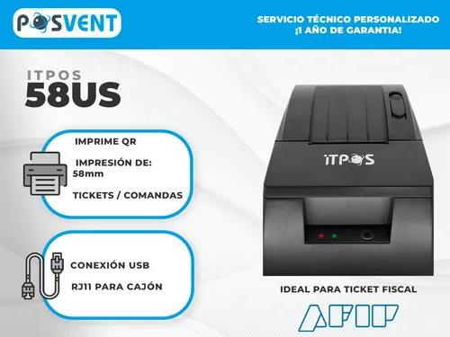 Sistema Factura Electronica SolutionPos Starter AFIP QR + IMPRESORA TICKET 58MM
