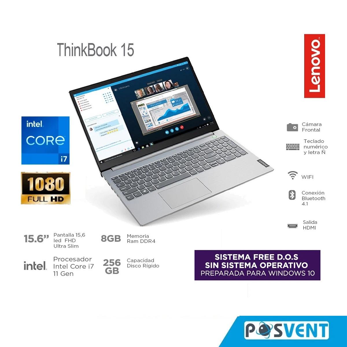 NOTEBOOK LENOVO THINKBOOK 15 I7 8GB 256gb SSD  FREE DOS