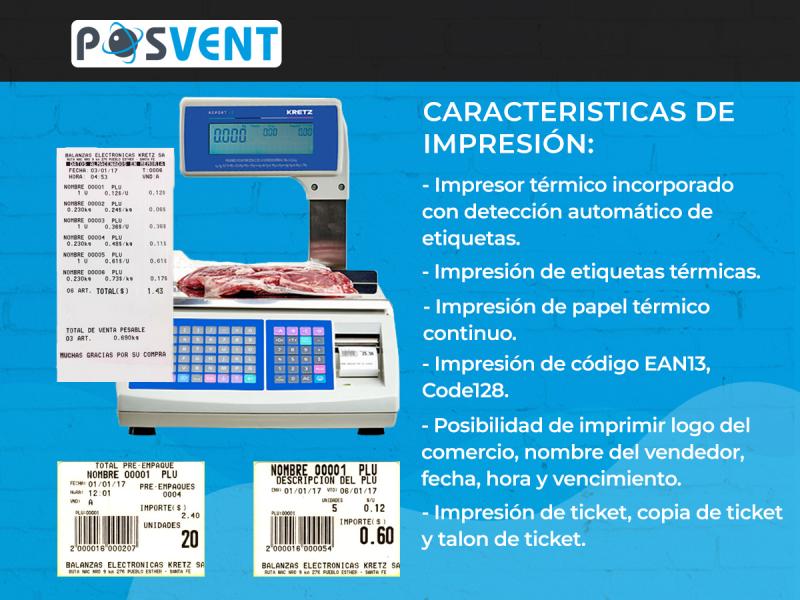 Balanza Kretz Report Lt 31kg Ticket Etiqueta Usb Bluetooth