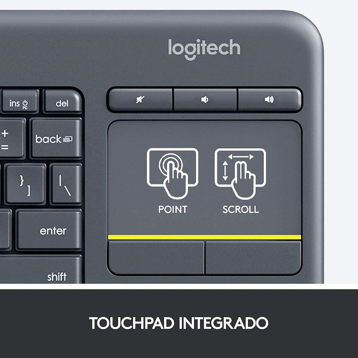 Teclado logitech Inalámbrico K400 PLUS