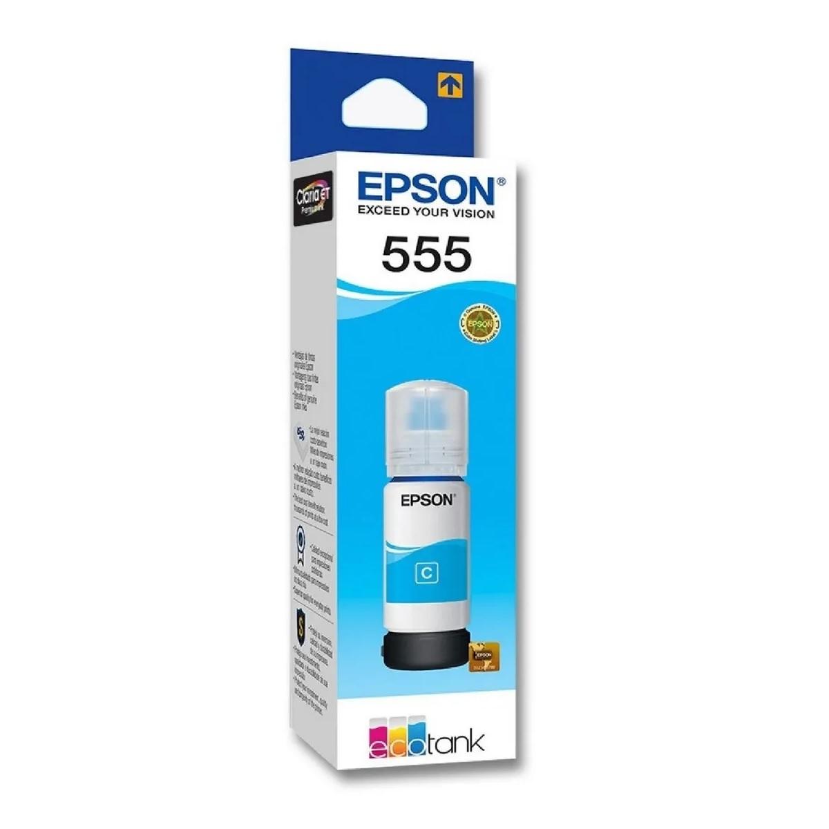 BOTELLA DE TINTA EPSON 555 CIAN L8160/8180 (6200 PAG)
