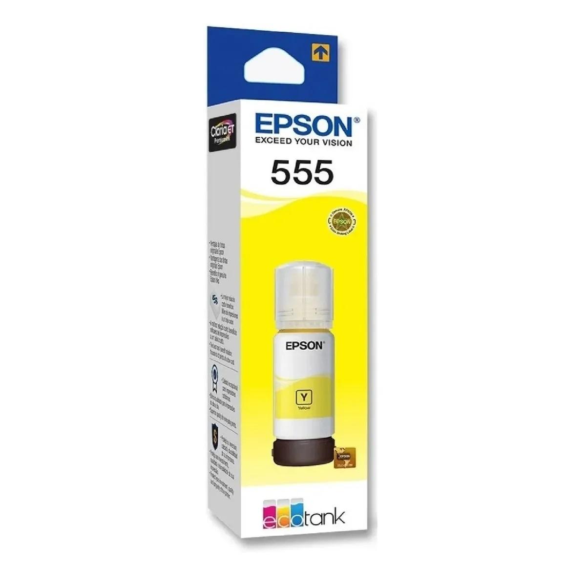 BOTELLA DE TINTA EPSON 555 AMARILLO L8160/8180 (6200 PAG)