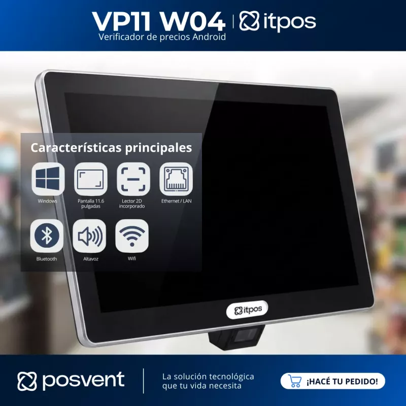 Verificador de Precio Itpos Vp10 A04 10.1 Windows Bt Wifi