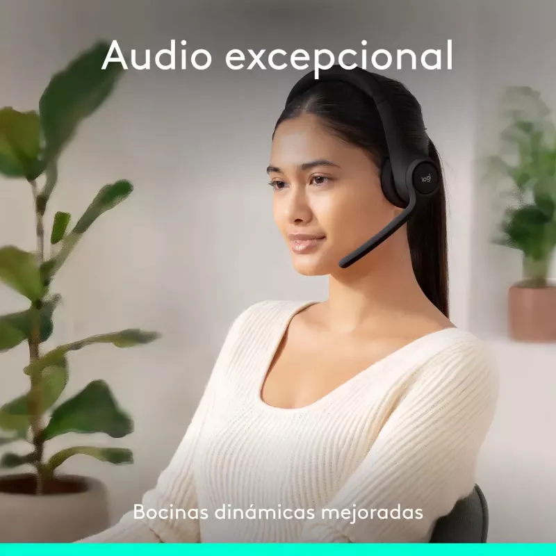 Headset Inalámbrico Logitech Zone 300 Con Micrófono Negro Bluetooth