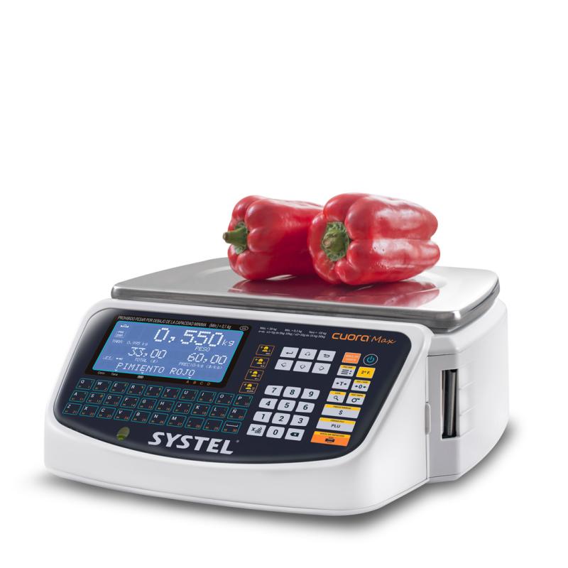 Balanza Systel Cuora Max 30Kg sin Mastil Ticket y Etiqueta Usb Bateria