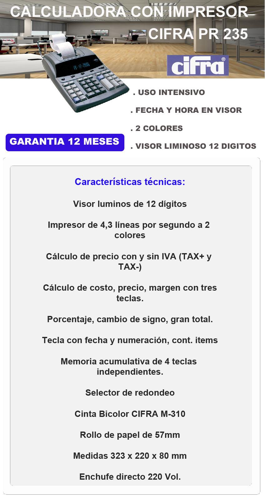 Calculadora CIFRA PR 235
