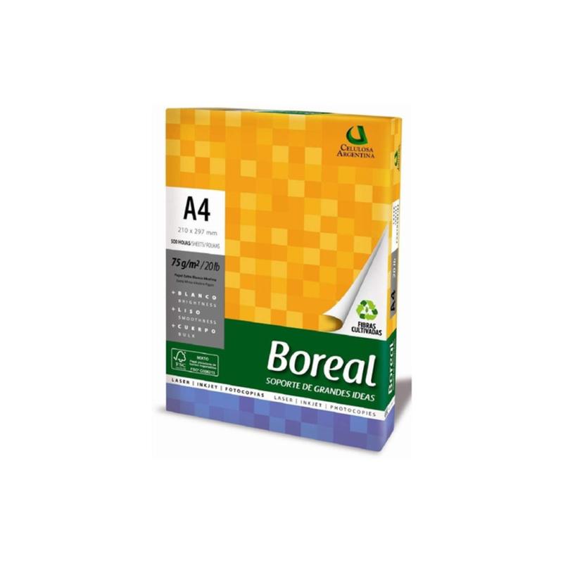 Resma Boreal A4 75grs 500 hojas