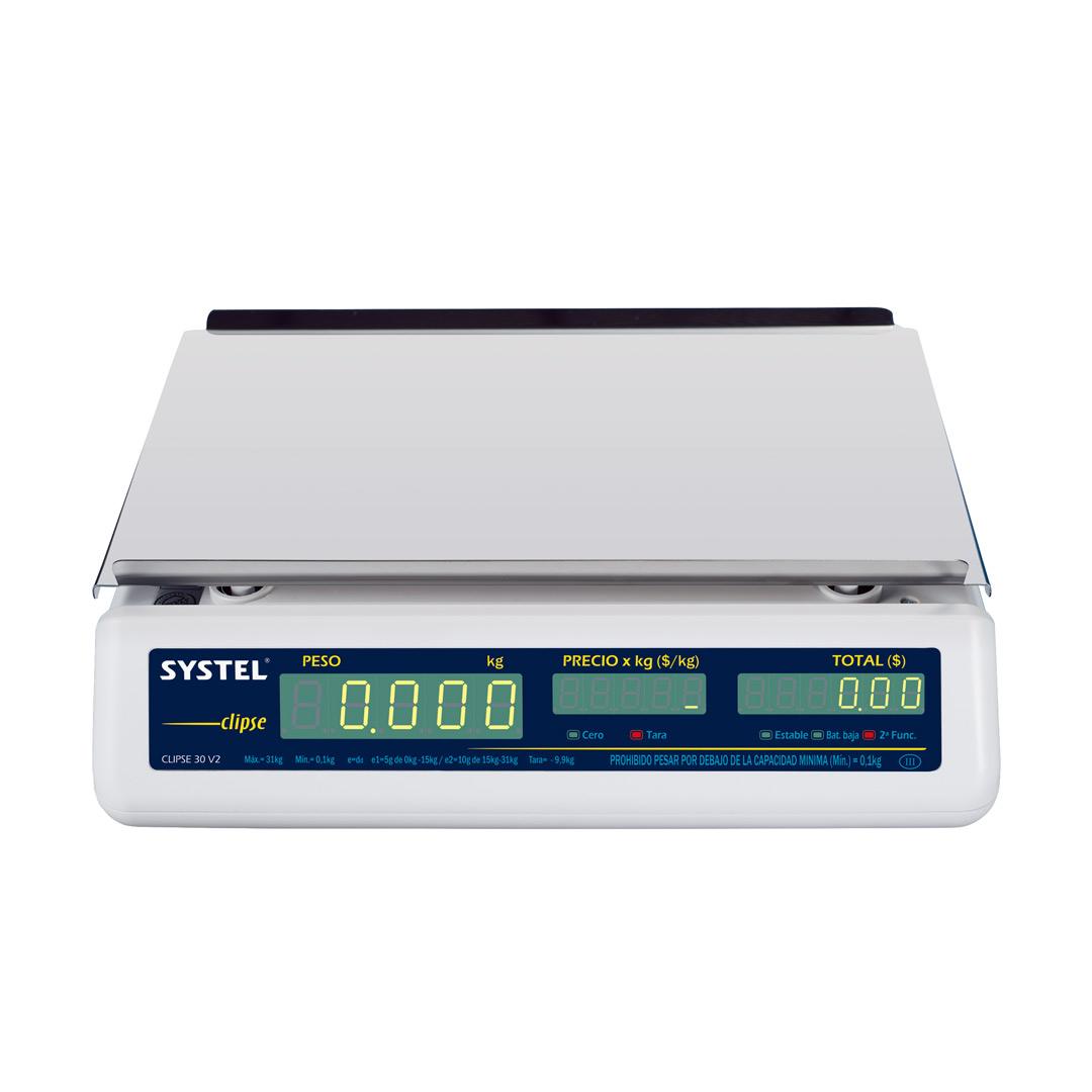 Balanza electronica SYSTEL CLiPSE 31KG con bateria funcion contadora
