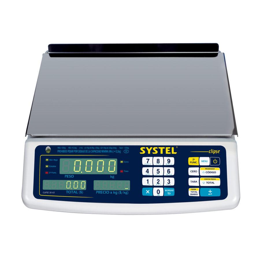 Balanza electronica SYSTEL CLiPSE 31KG con bateria funcion contadora