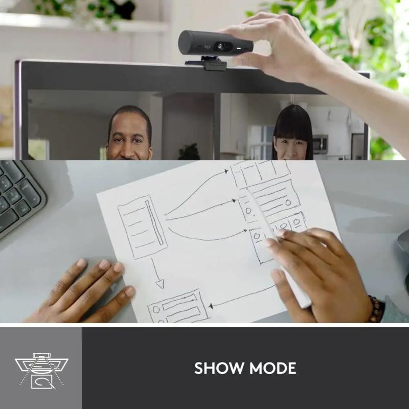 Camara Web Logitech Brio 500 Negra Web Cam