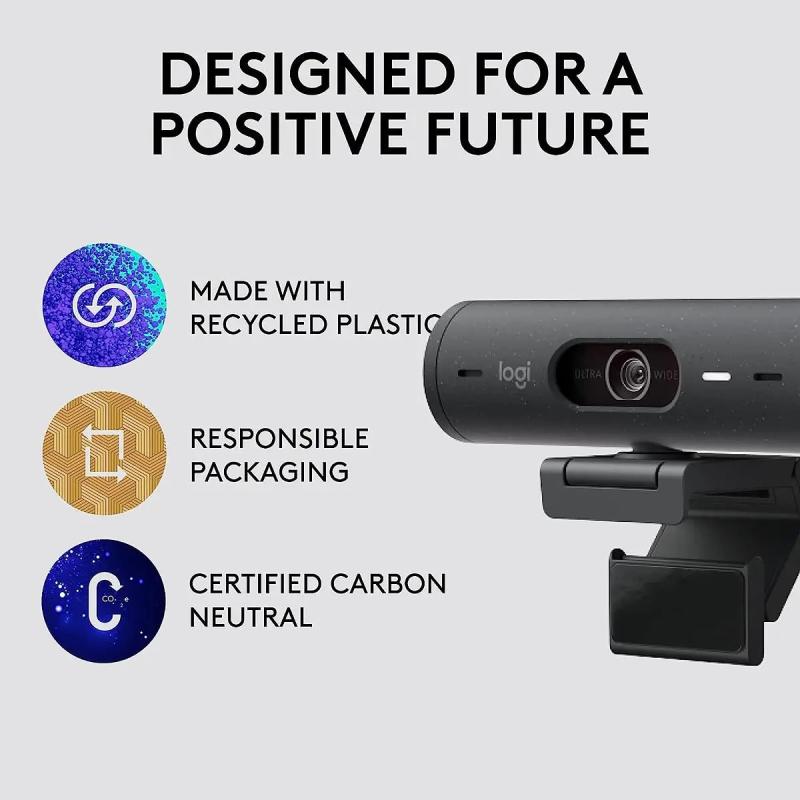 Camara Web Logitech Brio 500 Negra Web Cam