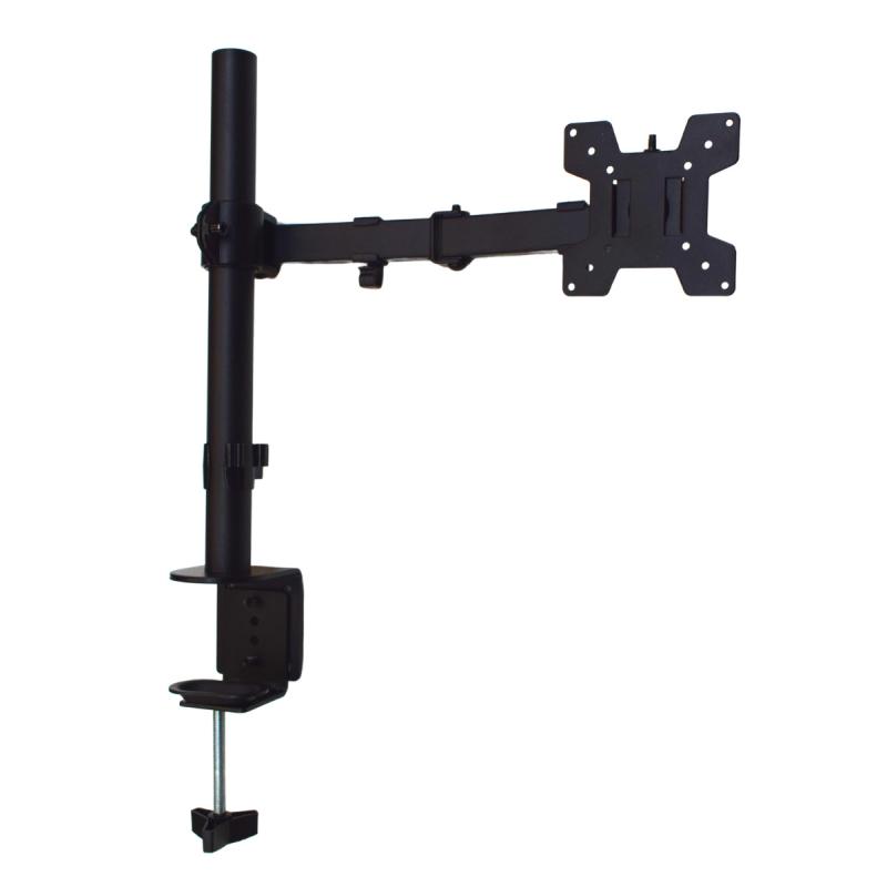 Soporte Monitor Simple de Brazo Movible de 10 A 27 Vesa 50X50 75X75 100X100 Hasta 10kg