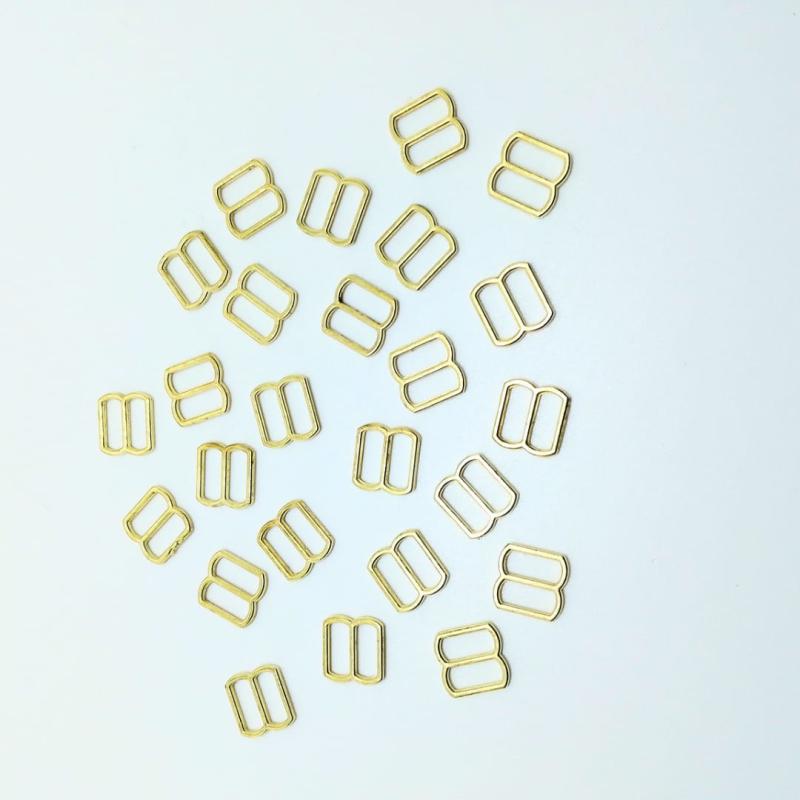 CORREDERA METAL DORADA 10MM (PAQUETE POR 100UN)