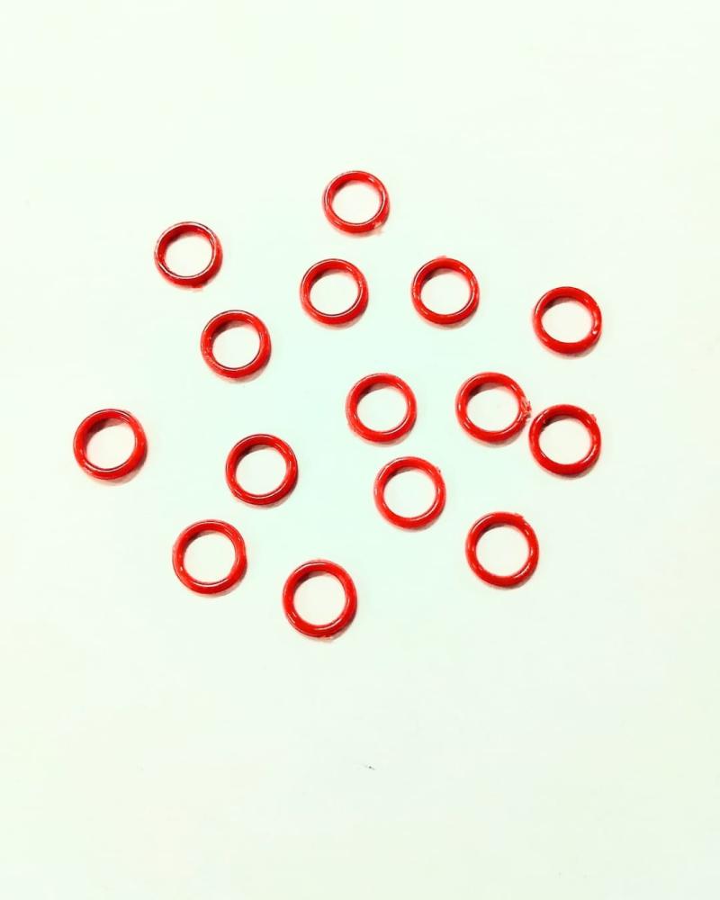 ARANDELA PLASTICO ROJO 6MM (X MAYOR 500U)