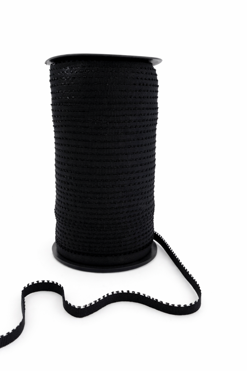 BAJO BUSTO 12MM NEGRO (ROLLO X 150 MTS)