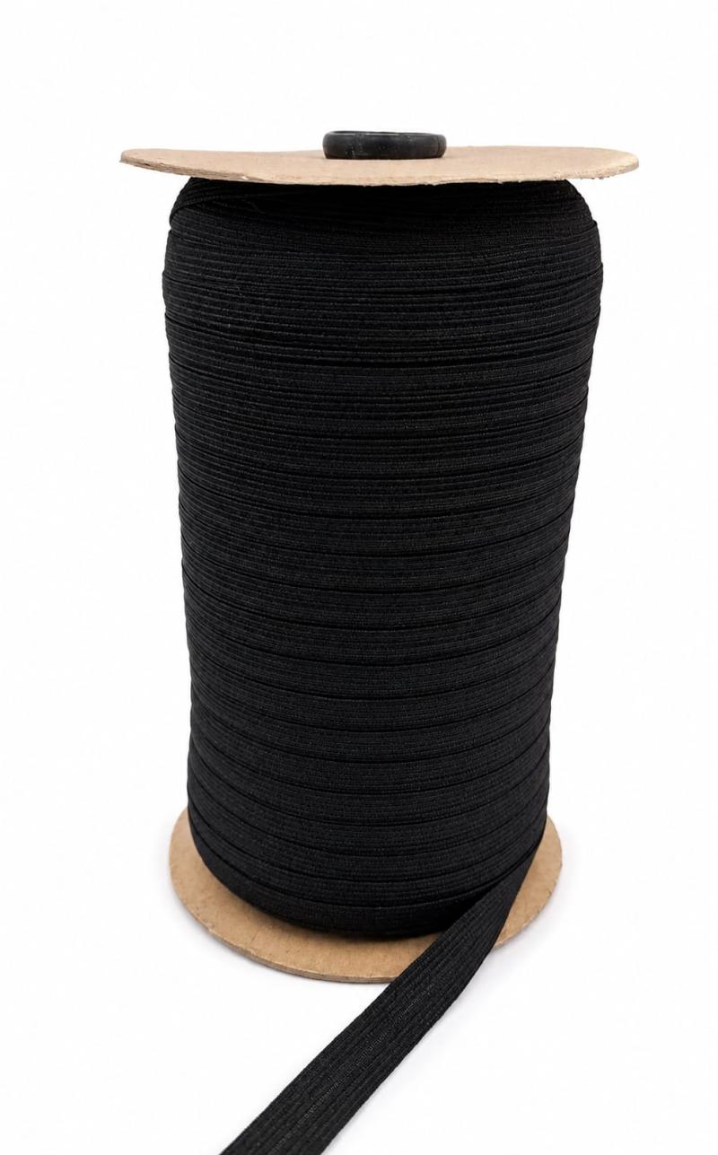 ELASTICO PARTIDO 15MM NEGRO (ROLLO X 250)