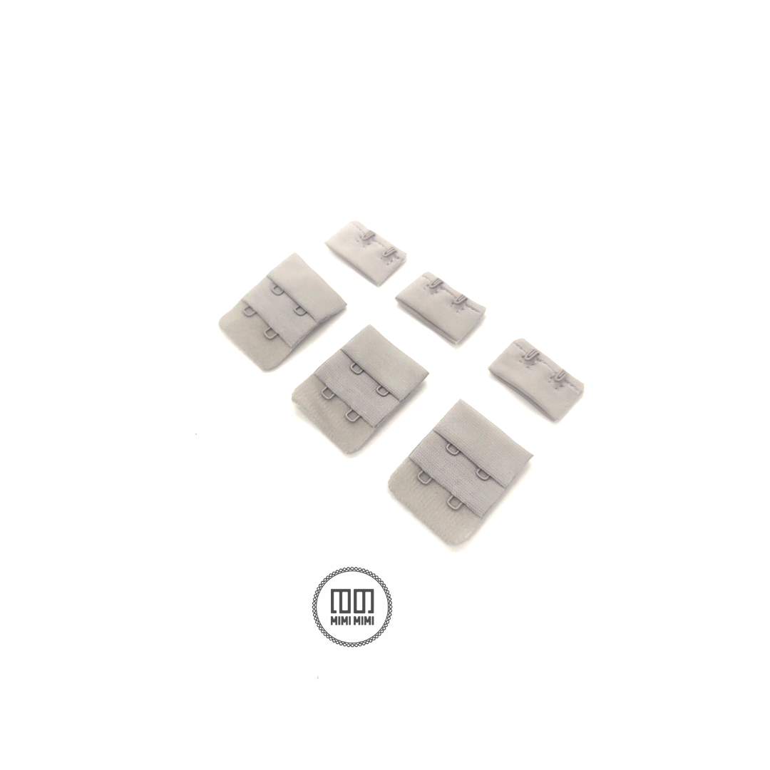 BROCHE DE TELA 3CM GRIS