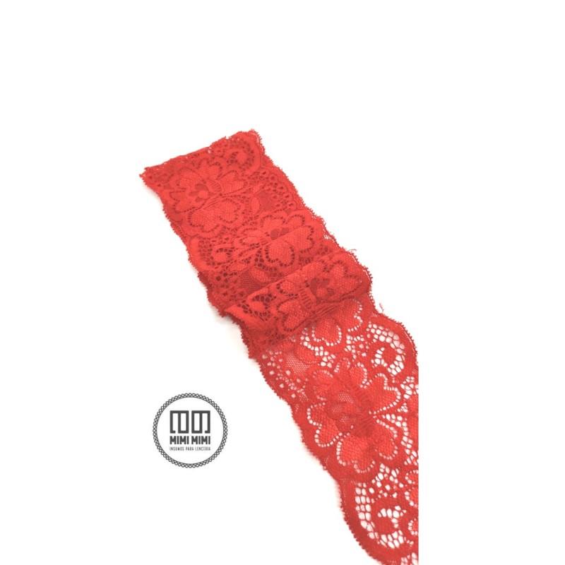 PUNTILLA 7.5CM ELVIRA ROJO