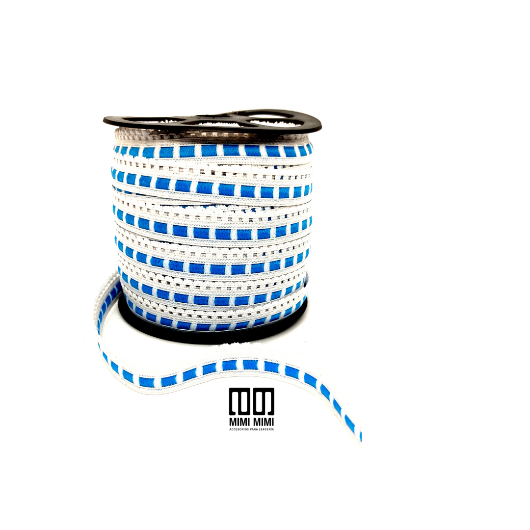 BOMBACHERO MIRIM 15MM (ZANOTTI) BLANCO C/ TURQUESA