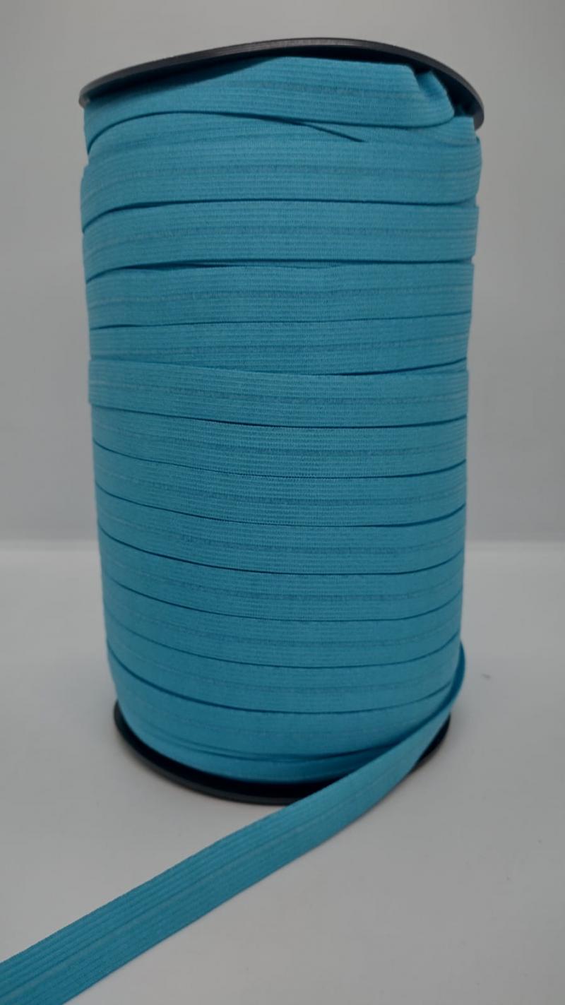 ELASTICO PARTIDO 13MM NACIONAL TURQUESA