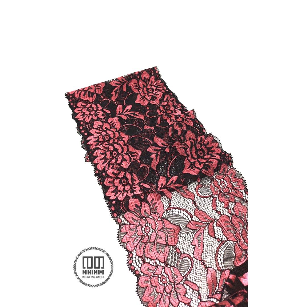 PUNTILLA 17CM BICOLOR BRILLANTE NG-FUCSIA (ROLLO COMPLETO 90MTS APROX)