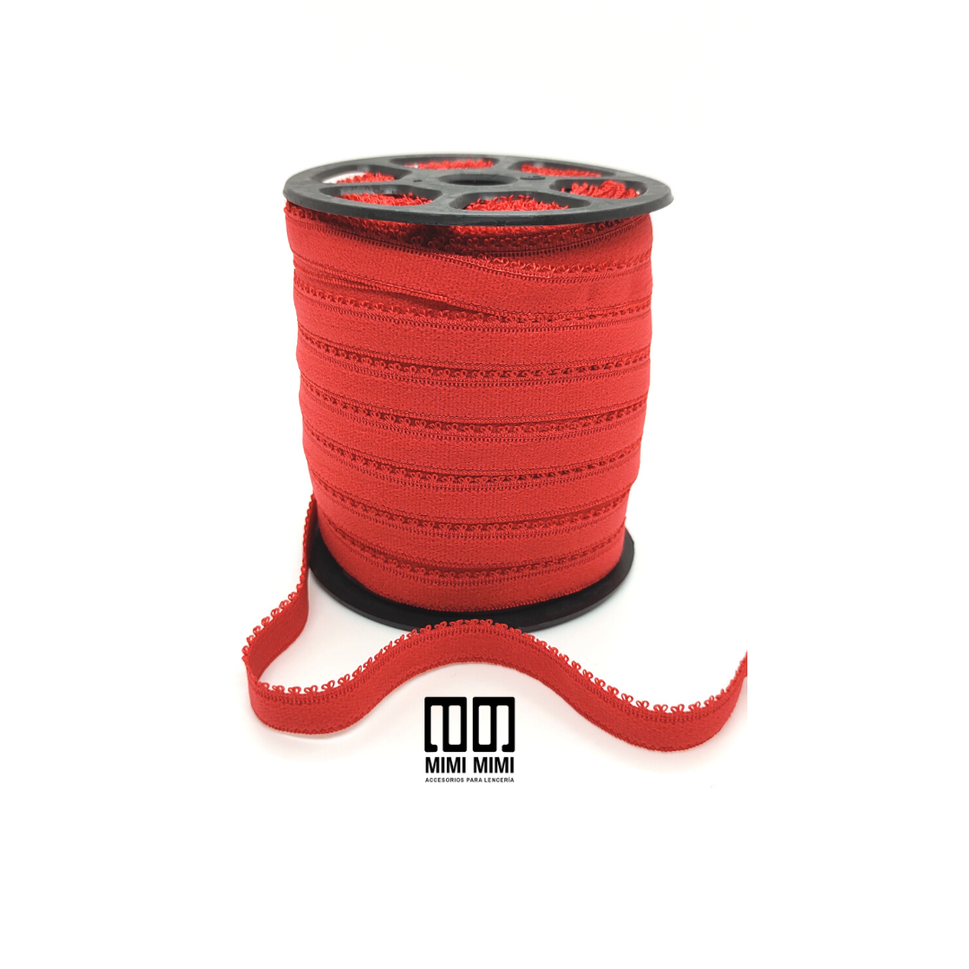 BAJO BUSTO 11MM FRESIA (ZANOTTI) ROJO (ROLLO COMPLETO X 50MTS)