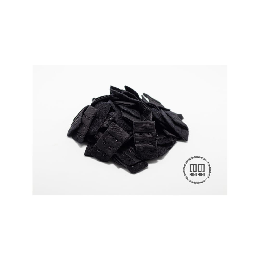 BROCHE DE TELA 3CM NEGRO (PAQUETE POR MAYOR 500U)