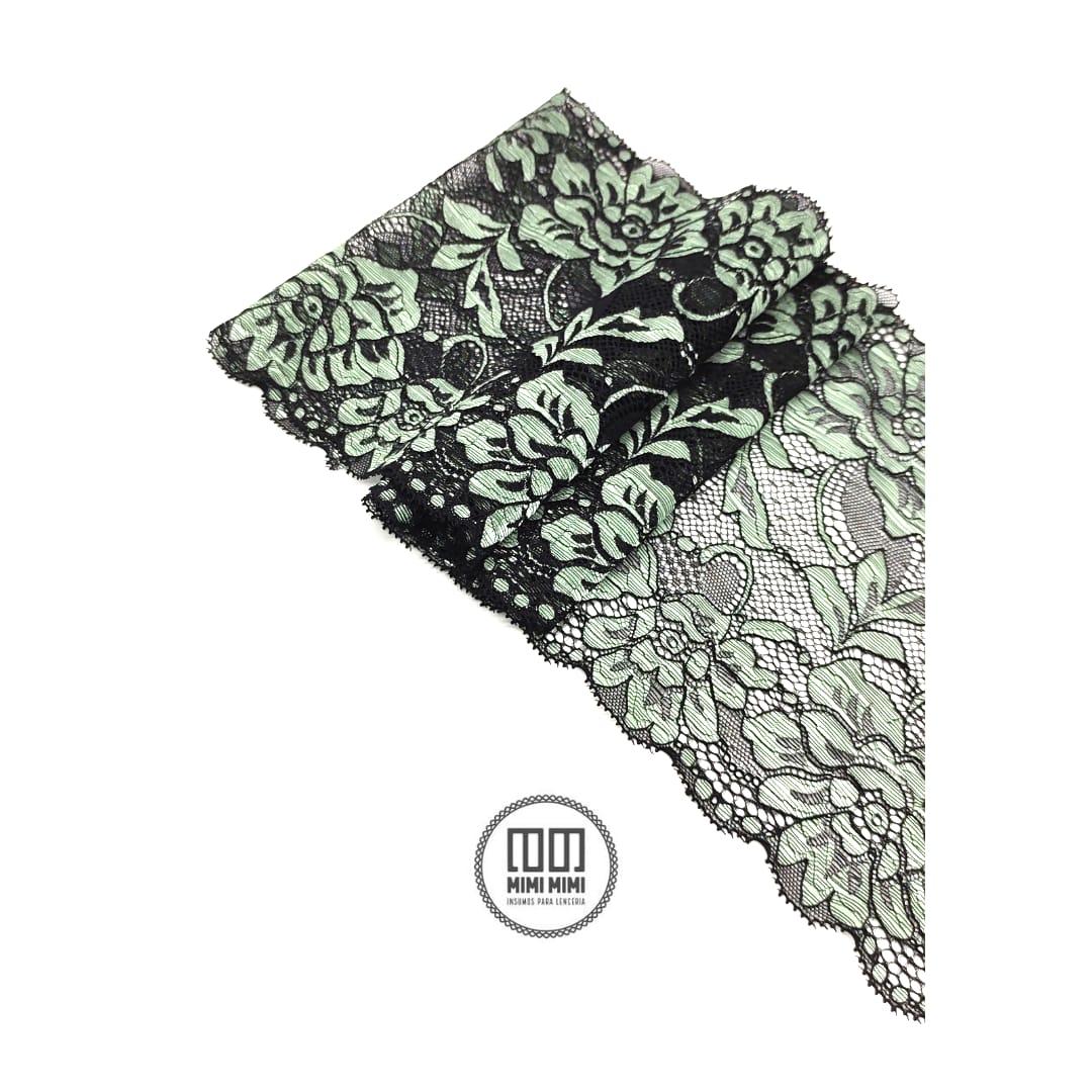 PUNTILLA 17CM BICOLOR BRILLANTE NG-VERDE (ROLLO COMPLETO 90MTS APROX)