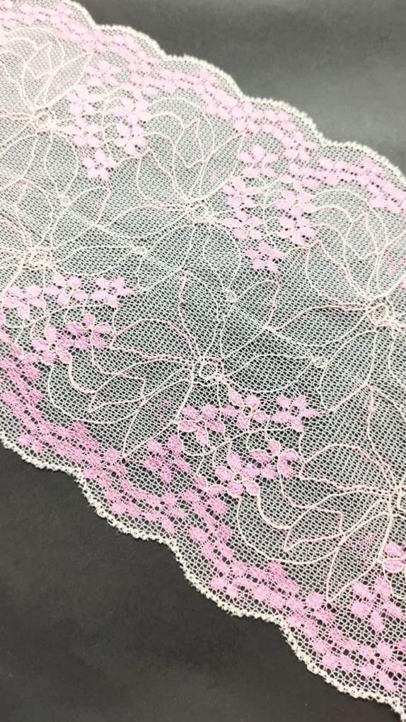 PUNTILLA 18CM BICOLOR MARIA BLANCO ROSA