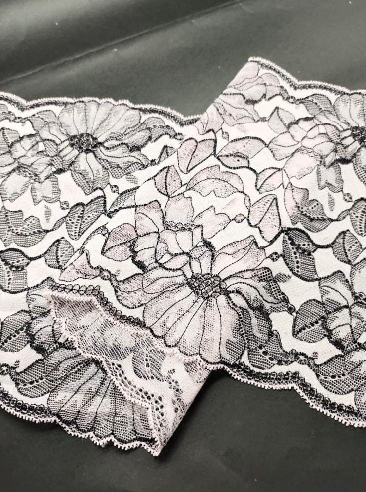 PUNTILLA 20CM BICOLOR MARIANA NEGRO ROSA