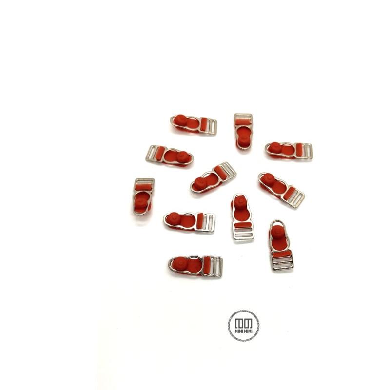 BROCHE PORTALIGA CERRADO 11MM ROJO (PAQUETE POR MAYOR 500U)