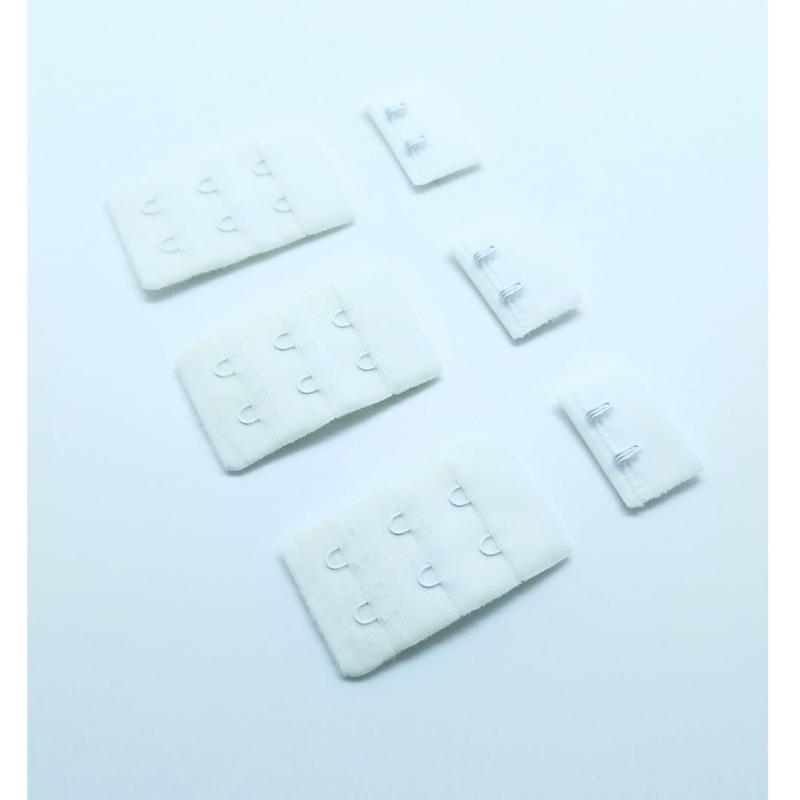 BROCHE DE TELA 3CM 3 POSICIONES BLANCO