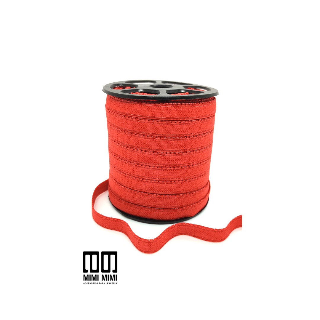 BAJO BUSTO PRIMAVERA 11MM (ZANOTTI) ROJO (ROLLO COMPLETO X 50MTS)