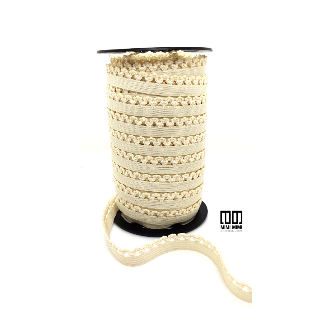 BOMBACHERO LEOPARDO 14MM (ZANOTTI) HUESO (ROLLO COMPLETO X50MTS)