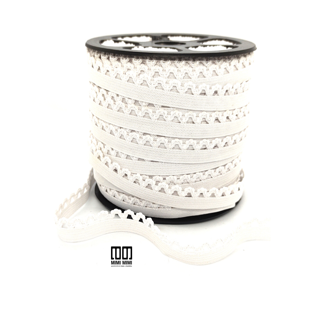 BOMBACHERO LEOPARDO 14MM (ZANOTTI) BLANCO (ROLLO COMPLETO X50MTS)