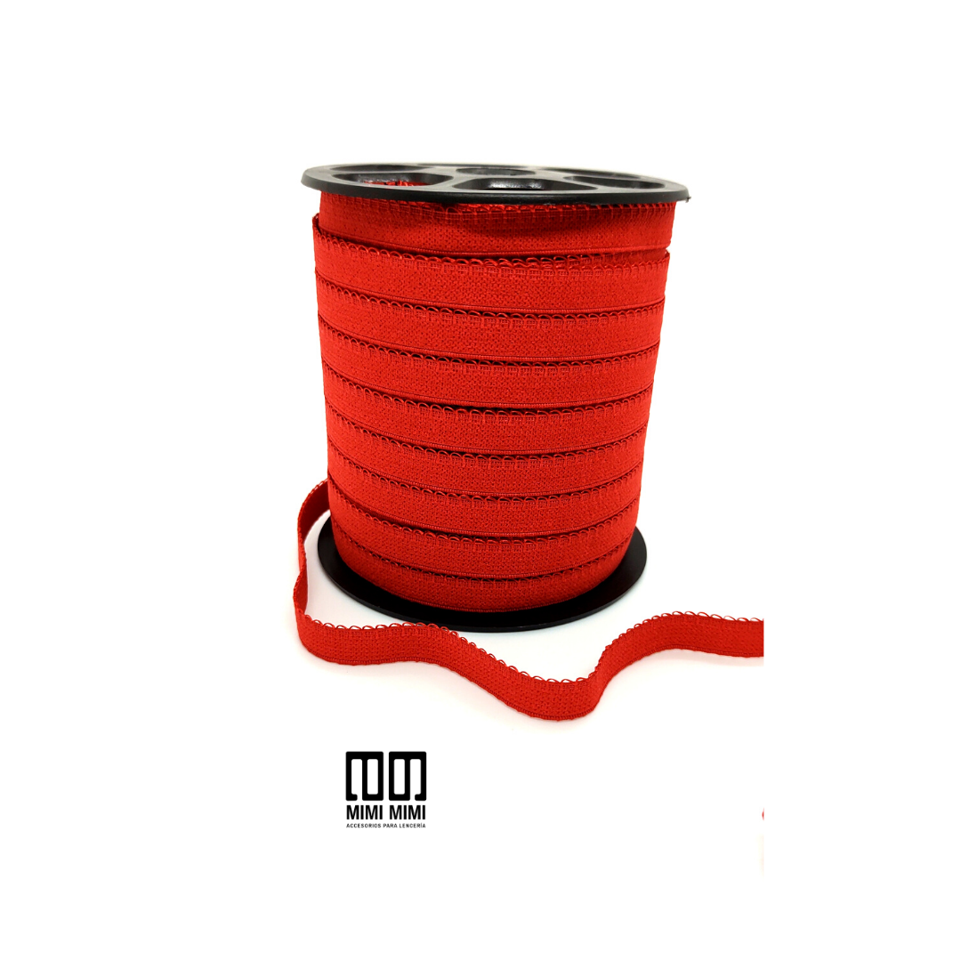 BAJO BUSTO  9.5MM PRIMULA (ZANOTTI) ROJO (ROLLO COMPLETO X 50MTS)