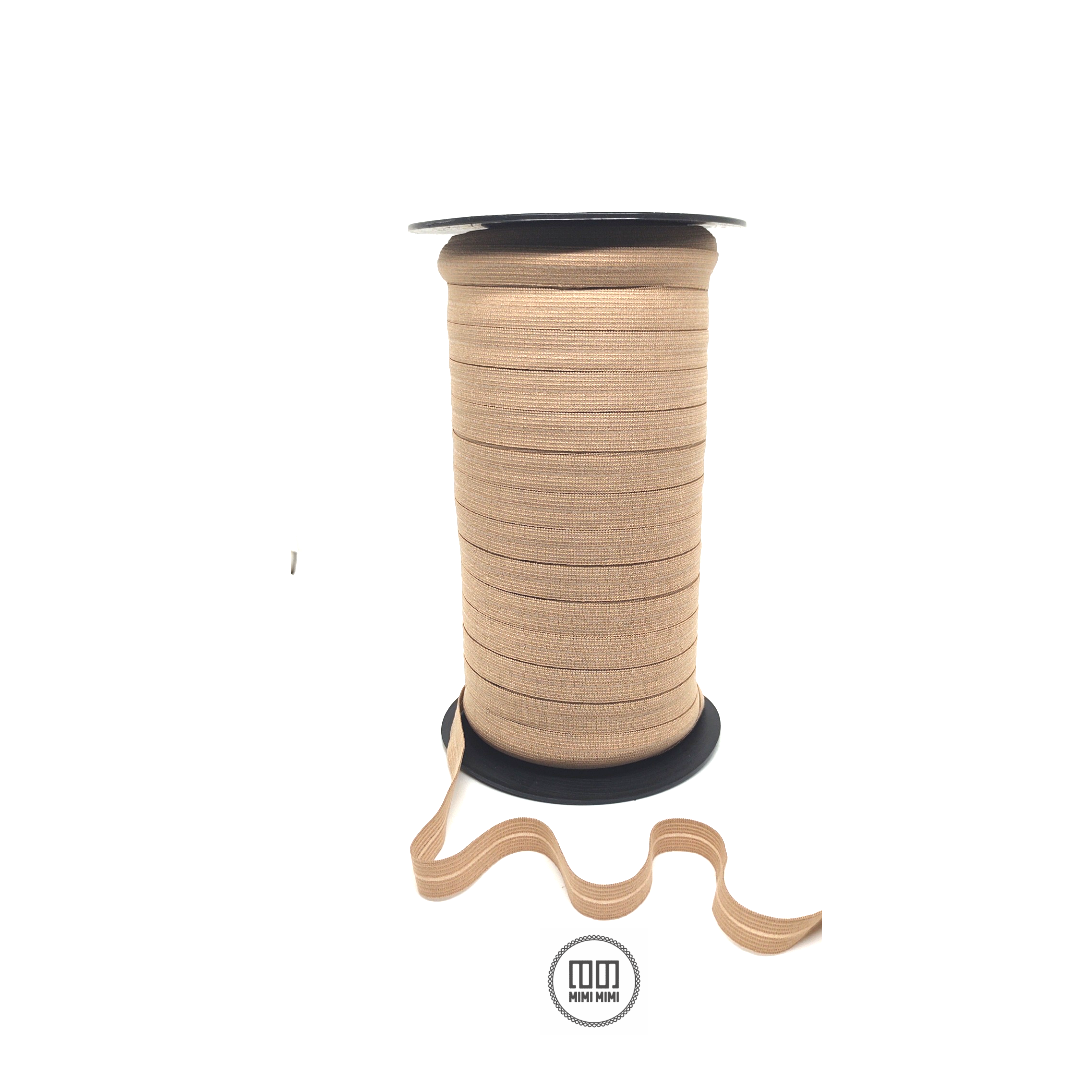 ELASTICO PARTIDO 13MM NACIONAL CANELA