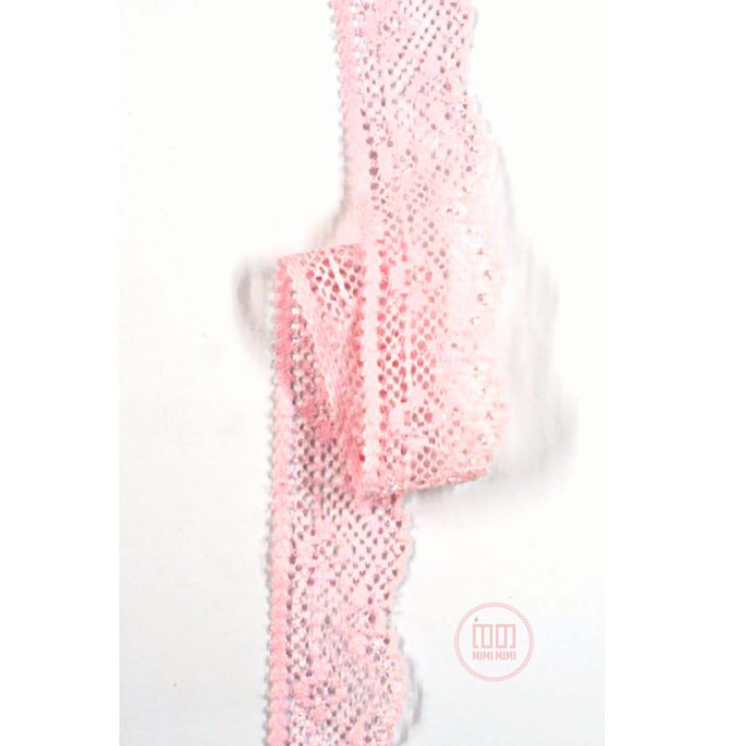 PUNTILLA ELASTIZADA 2.5CM ANITA ROSA BB (ROLLOS 600MTS APROX)