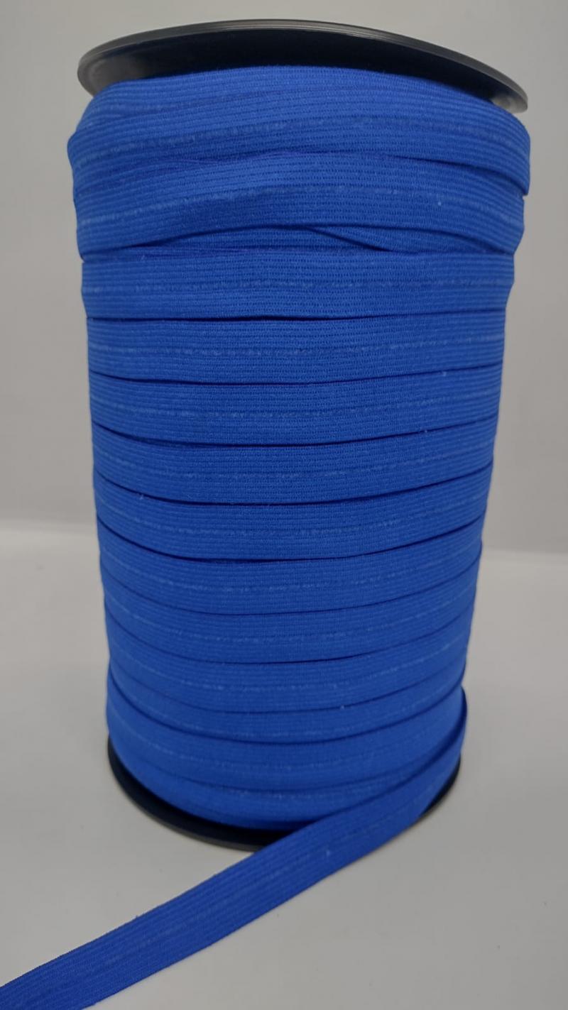 ELASTICO PARTIDO 13MM NACIONAL AZUL ( ROLLO X 200 )