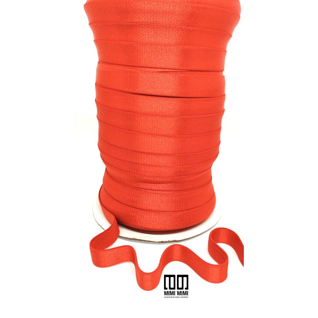 BRETEL RASADO 15MM ROJO (ROLLO COMPLETO X 110MTS)