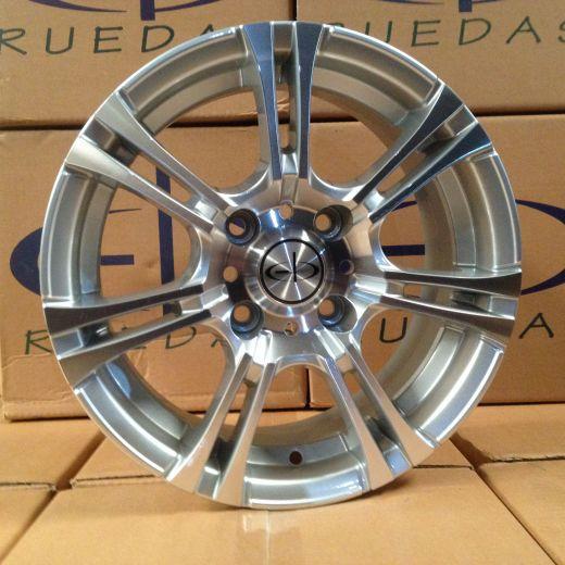 LLANTA 14x6" 4x100mm EB RN-4610/A2 A-Gris Aluminio