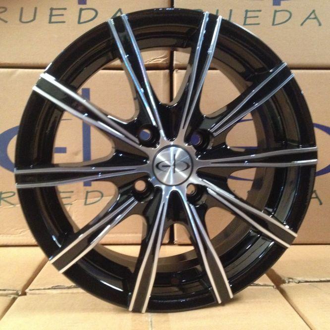 LLANTA 14x6" 4x100mm EB SLD-4610/B B-Negro Brillante