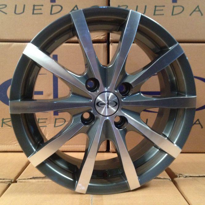 LLANTA 14x6" 4x108mm EB NG-4642/B B-Negro Brillante