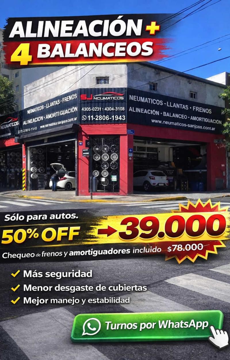 Promo 50% Off Alineación y Balanceo Auto
