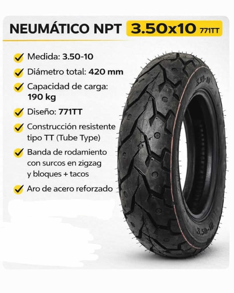 Neumatico Moto 3.50x10 Npt 771 Tt