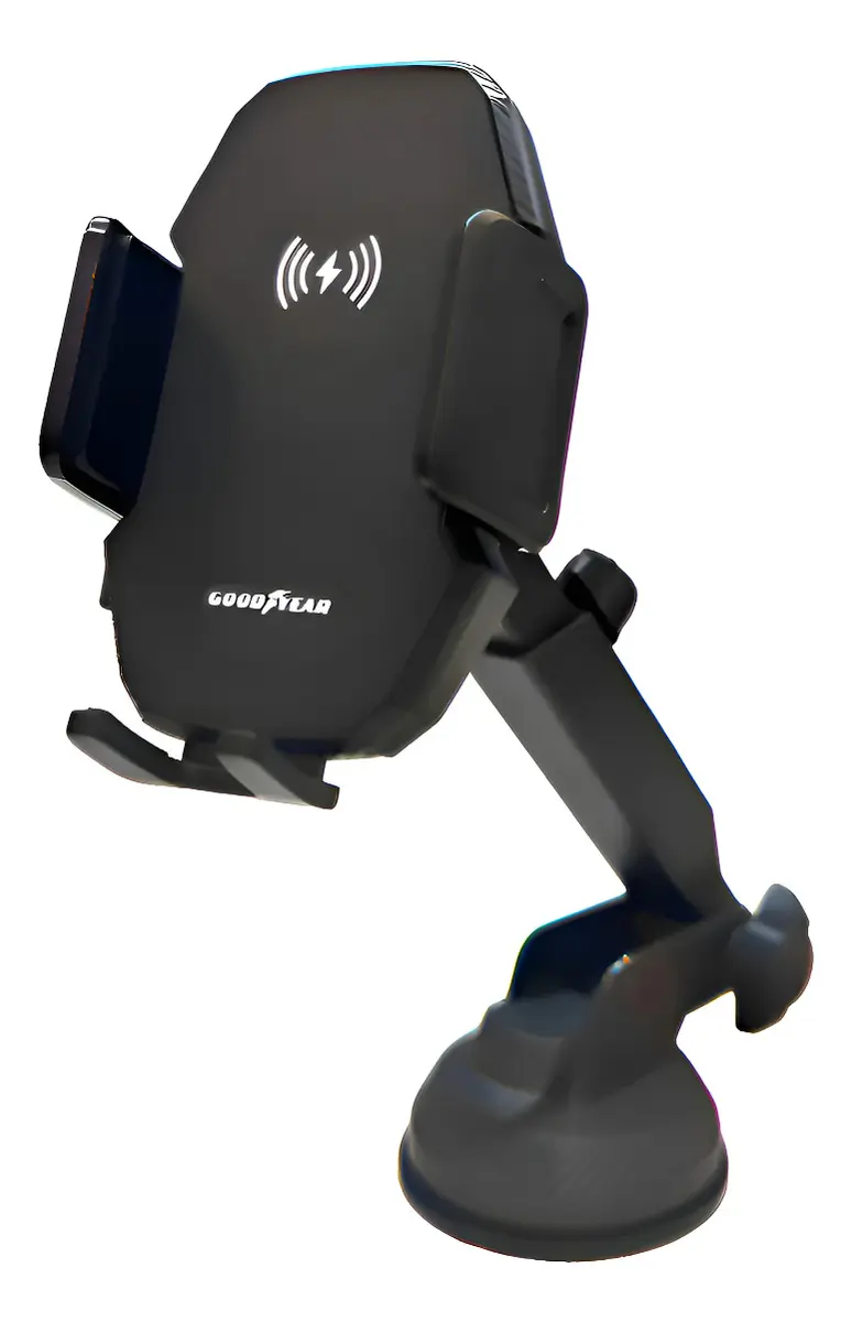Soporte Cargador Wireless Auto Camioneta Premium Goodyear Color Negro