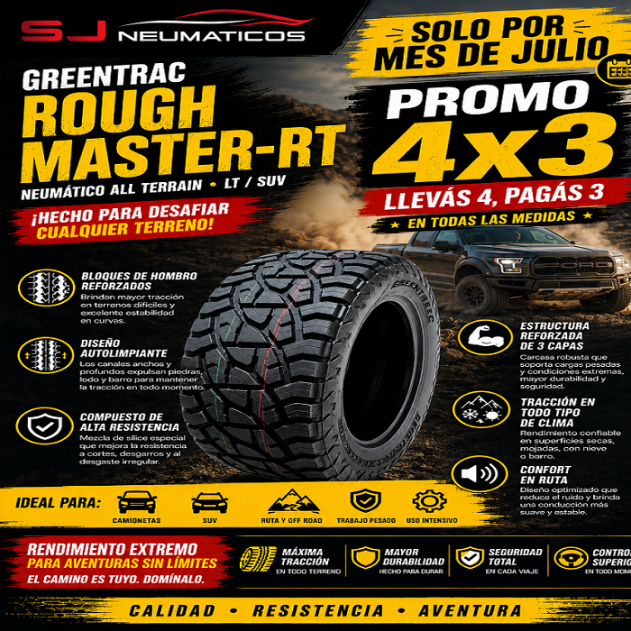 NEUMATICOS 265/70R17  GREENTRAC ROUGH MASTER RT   PROMO 4x3